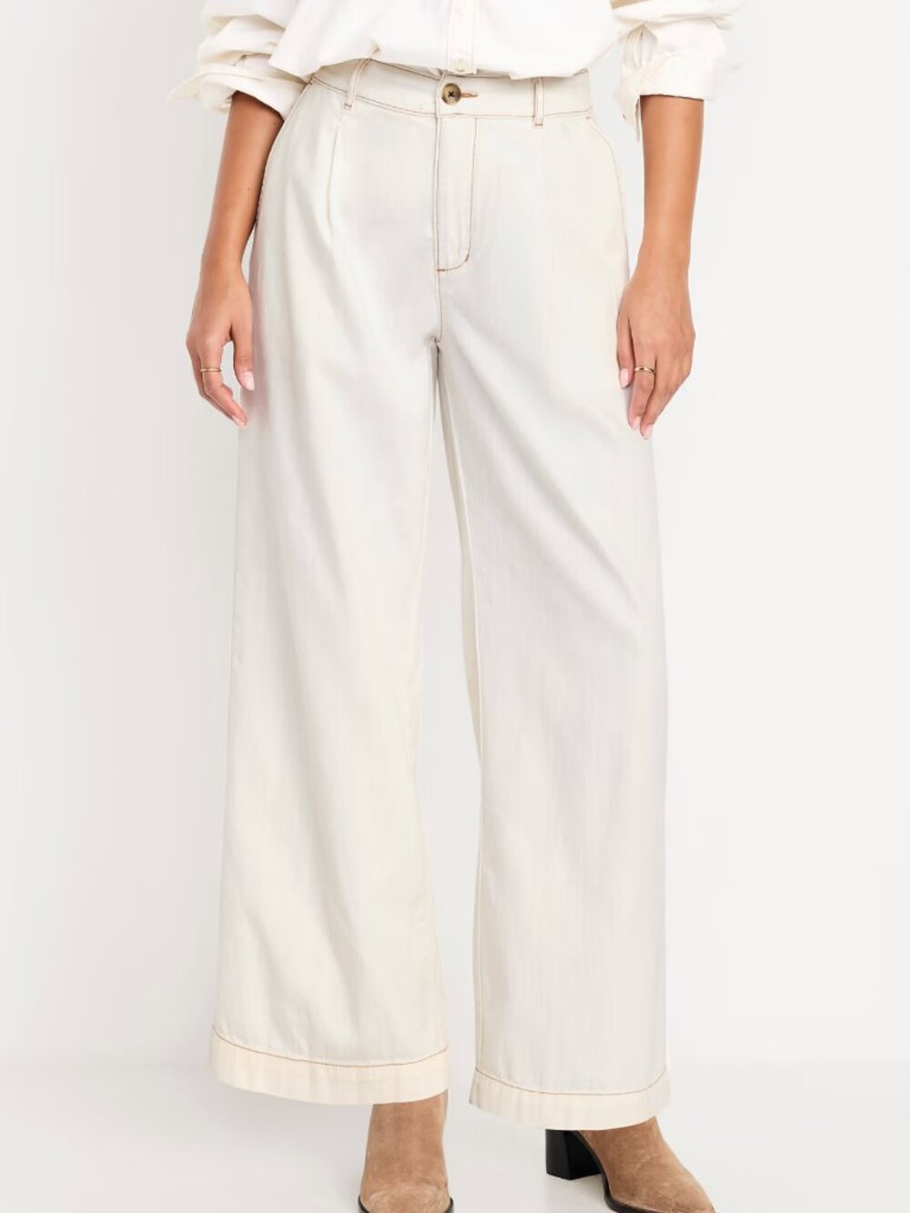 High-Waisted Taylor Trouser Wide-Leg Pants